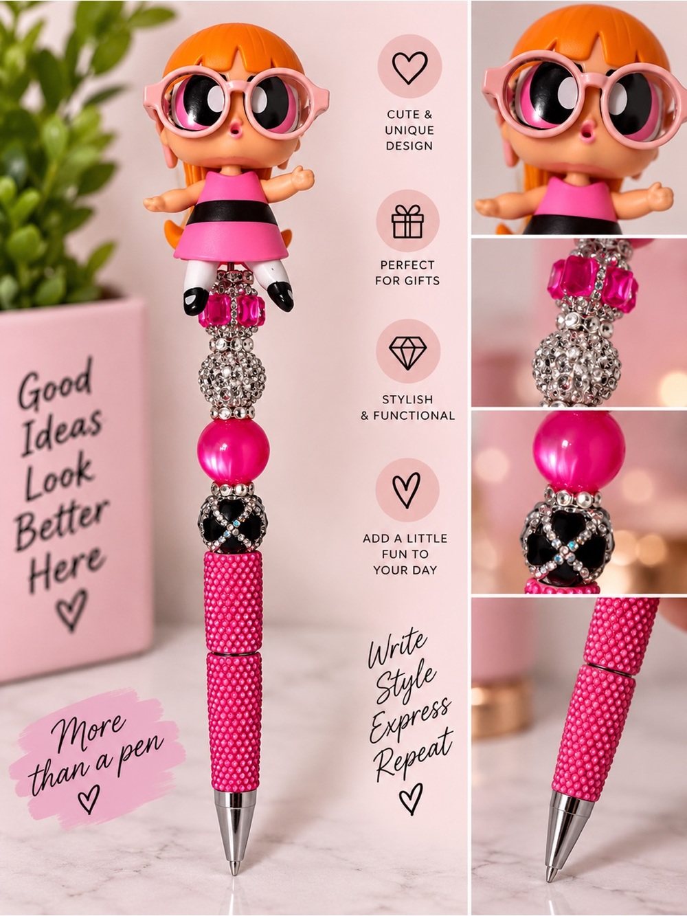 Power puff girls custom pen (blossom)
